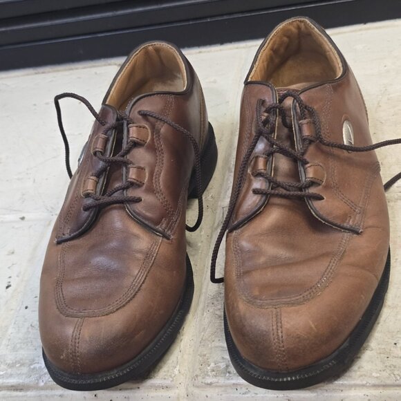 Vintage Used Nike Golf Shoes Leather Brown Mens Size 8.5 - Picture 1 of 13